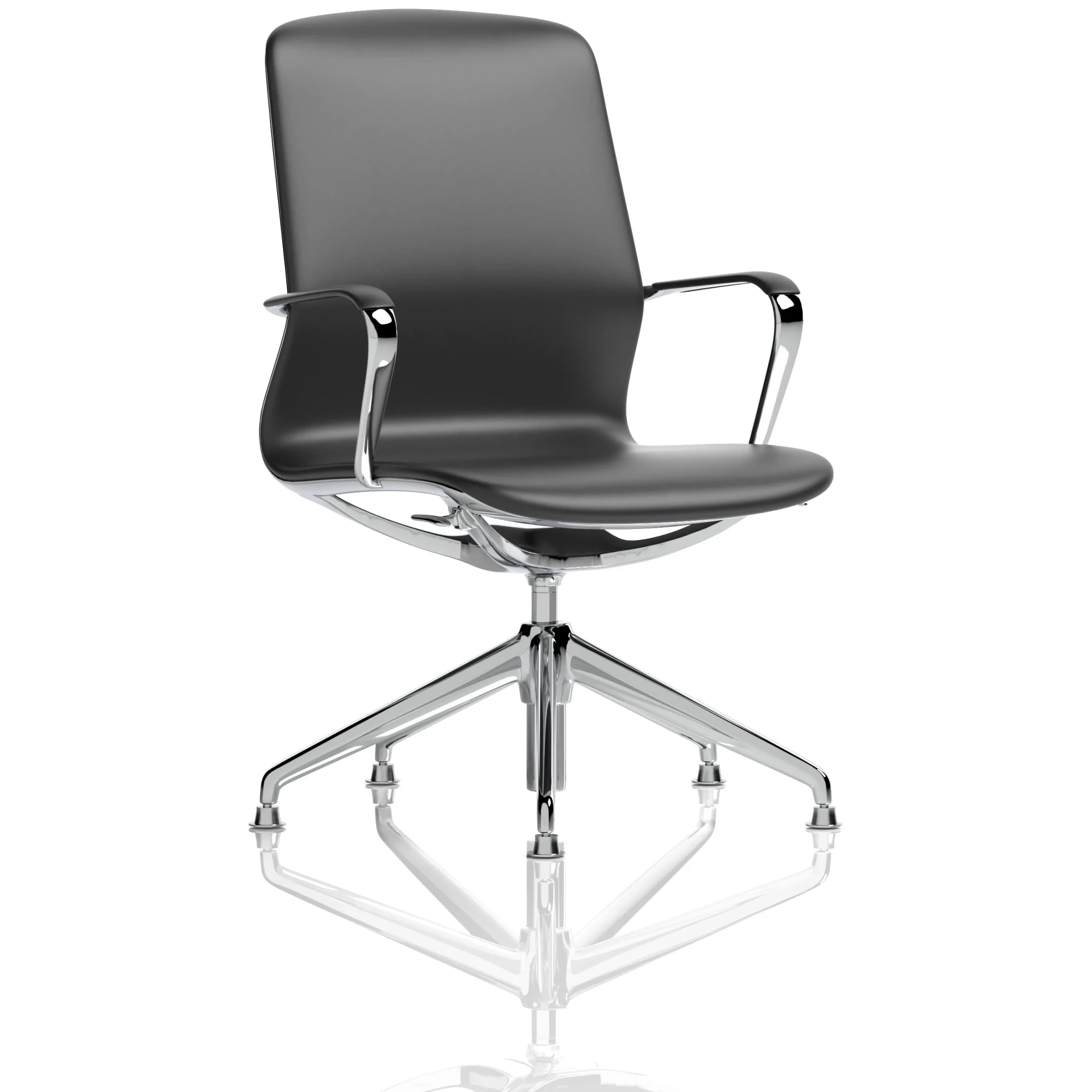 Lucia Medium Back Black Vegan Leather Executive Office Chair