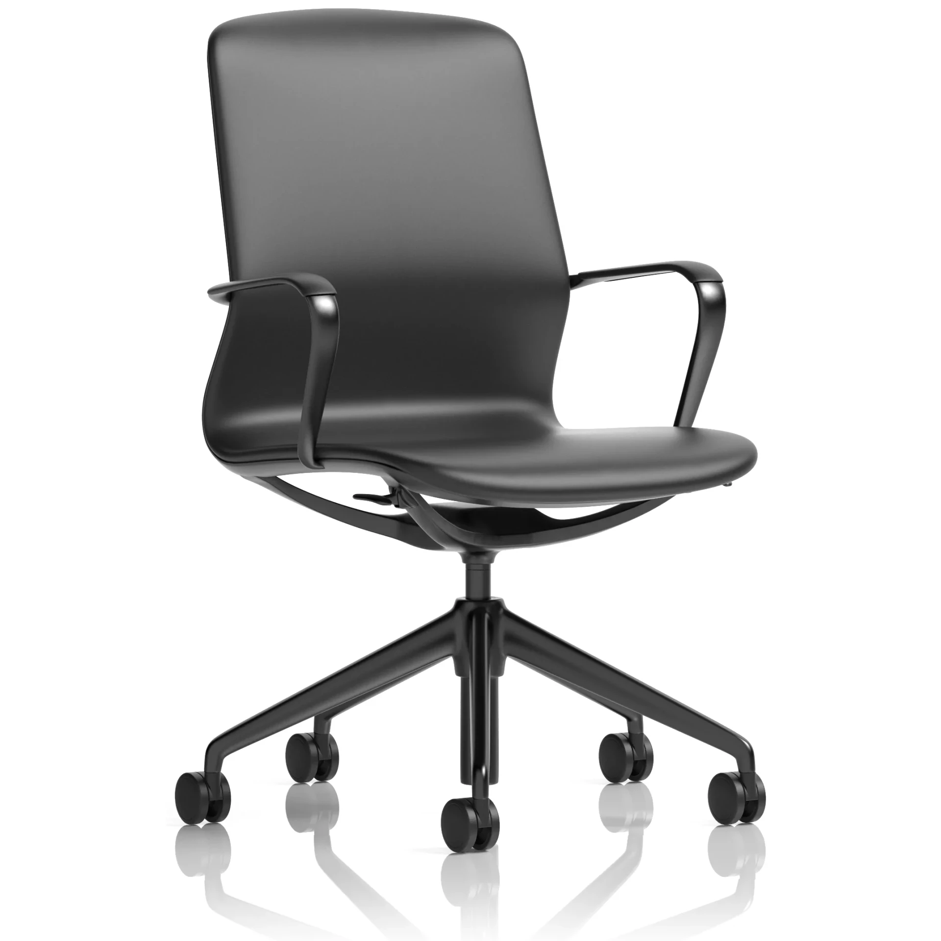 Lucia Medium Back Black Vegan Leather Executive Office Chair