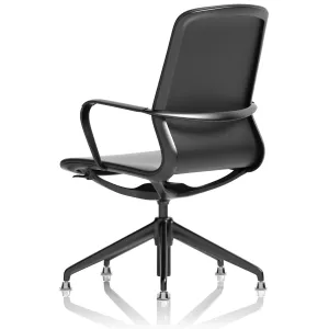 Lucia Medium Back Black Vegan Leather Executive Office Chair