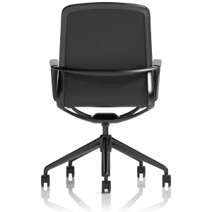 Lucia Medium Back Black Vegan Leather Executive Office Chair