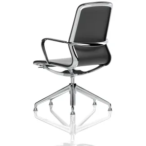 Lucia Medium Back Black Vegan Leather Executive Office Chair