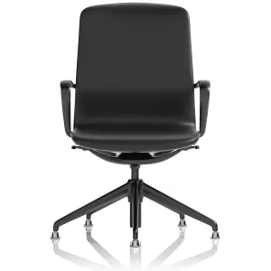 Lucia Medium Back Black Vegan Leather Executive Office Chair