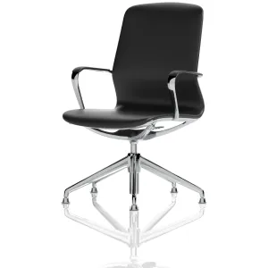 Lucia Medium Back Black Vegan Leather Executive Office Chair