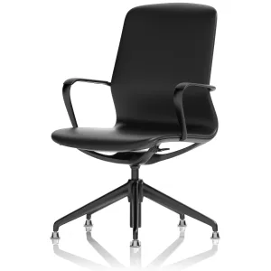 Lucia Medium Back Black Vegan Leather Executive Office Chair