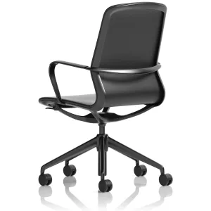 Lucia Medium Back Black Vegan Leather Executive Office Chair