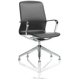 Lucia Medium Back Black Vegan Leather Executive Office Chair