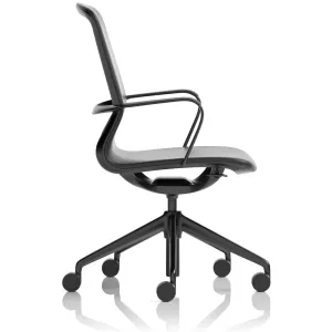 Lucia Medium Back Black Vegan Leather Executive Office Chair