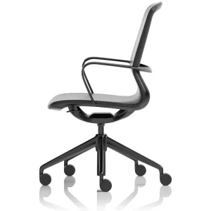 Lucia Medium Back Black Vegan Leather Executive Office Chair