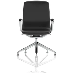 Lucia Medium Back Black Vegan Leather Executive Office Chair
