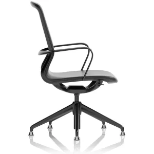 Lucia Medium Back Black Vegan Leather Executive Office Chair