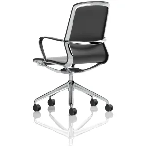 Lucia Medium Back Black Vegan Leather Executive Office Chair