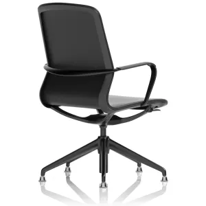 Lucia Medium Back Black Vegan Leather Executive Office Chair