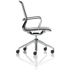 Lucia Medium Back Black Vegan Leather Executive Office Chair