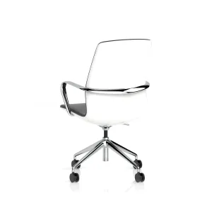Mara Black PU Executive Office Chair with Wood or White Shell