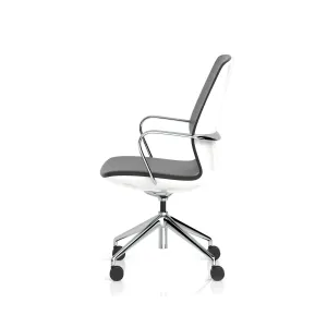 Mara Black PU Executive Office Chair with Wood or White Shell