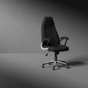 Metropolis High Back Black Leather Executive Office Chair