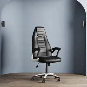 Metropolis High Back Black Leather Executive Office Chair