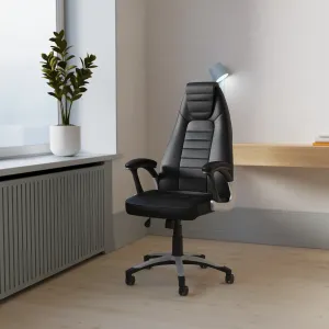 Metropolis High Back Black Leather Executive Office Chair