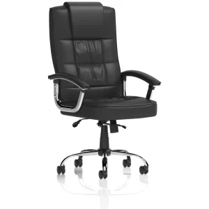 Moore Deluxe High Back Black Executive Office Chair with Arms