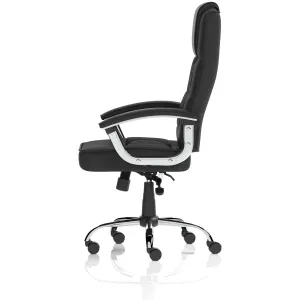 Moore Deluxe High Back Black Executive Office Chair with Arms