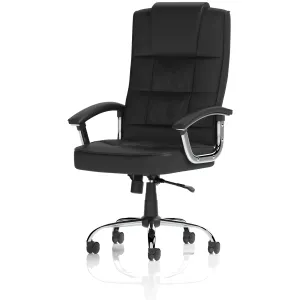 Moore Deluxe High Back Black Executive Office Chair with Arms
