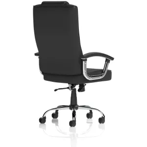 Moore Deluxe High Back Black Executive Office Chair with Arms