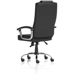 Moore Deluxe High Back Black Executive Office Chair with Arms