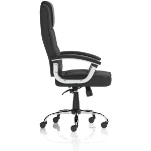 Moore Deluxe High Back Black Executive Office Chair with Arms