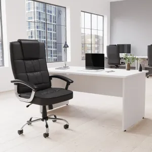 Moore High Back Black Executive Office Chair with Arms
