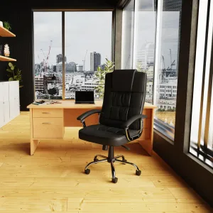 Moore High Back Black Executive Office Chair with Arms