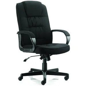 Moore High Back Black Executive Office Chair with Arms