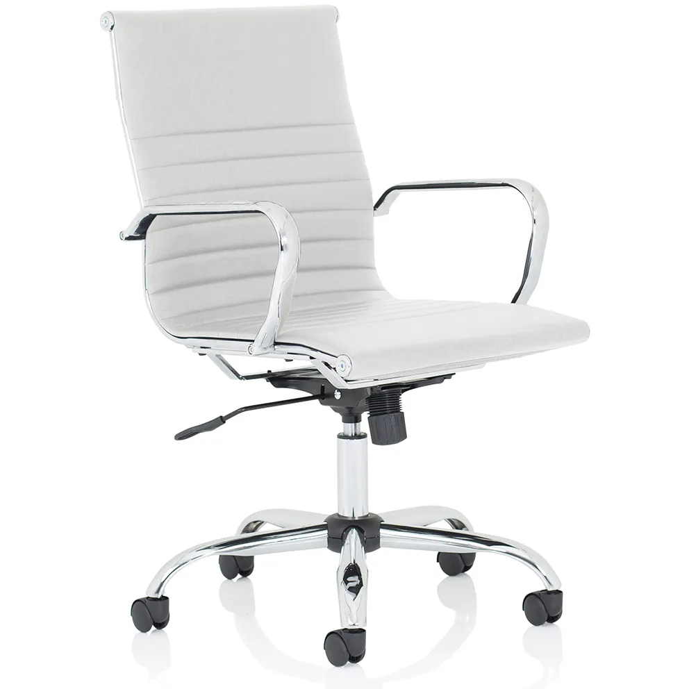 Nola Italian Style Leather Executive Office Chair in Black or White