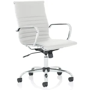 Nola Italian Style Leather Executive Office Chair in Black or White