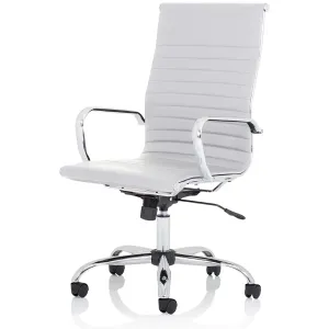 Nola Italian Style Leather Executive Office Chair in Black or White