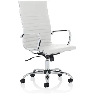 Nola Italian Style Leather Executive Office Chair in Black or White