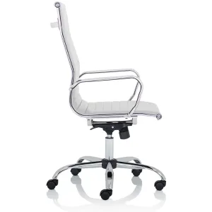 Nola Italian Style Leather Executive Office Chair in Black or White