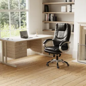 Oscar High Back Black Executive Office Chair with Arms