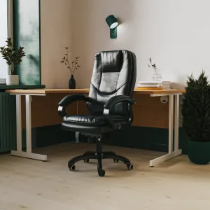 Oscar High Back Black Executive Office Chair with Arms