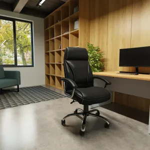 Penza High Back Executive Leather Office Chair with Arms