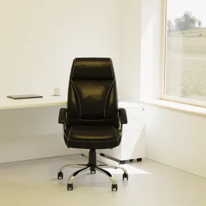 Penza High Back Executive Leather Office Chair with Arms