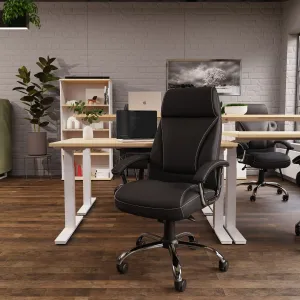 Penza High Back Executive Leather Office Chair with Arms