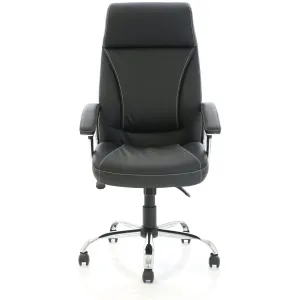 Penza High Back Leather and Chrome Executive Office Chair