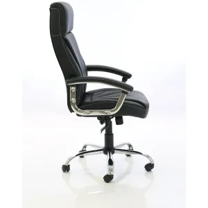 Penza High Back Leather and Chrome Executive Office Chair