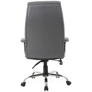 Penza High Back Leather and Chrome Executive Office Chair