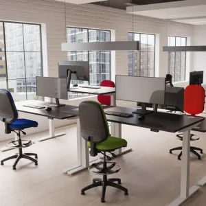 Saturn High Mesh Back Black Executive Office Chair with Arms