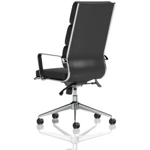 Savoy High Back Executive Black Leather Office Chair with Arms