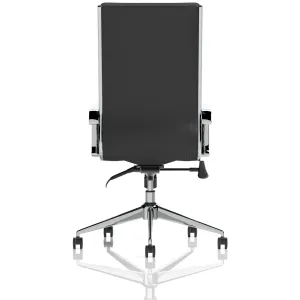 Savoy High Back Executive Black Leather Office Chair with Arms