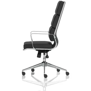 Savoy High Back Executive Black Leather Office Chair with Arms