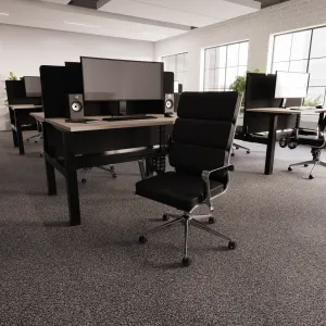 Savoy High Back Executive Black Leather Office Chair with Arms