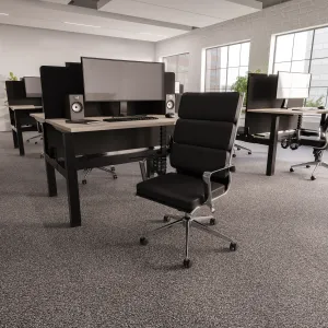 Savoy High Back Executive Black Leather Office Chair with Arms
